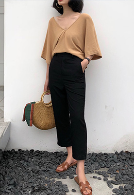 竖条纹蝙蝠廓形宽松衬衫连衣裙